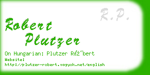 robert plutzer business card